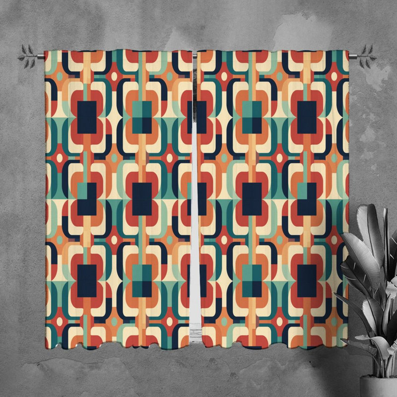 Paire de rideaux obscurcissant en polyester Latiyah, L 40 po x L 82 po