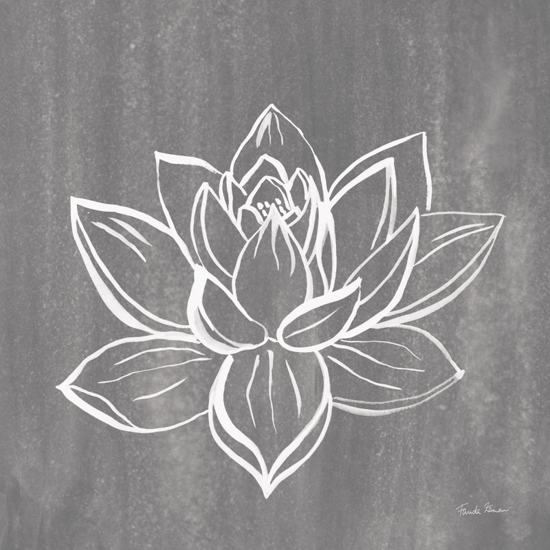 Lotus sur argent par Farida Zaman, H 30 po x l 30 po