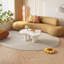 117 CM Cream White Cloud-Shaped Coffee Table With Rounded Edges