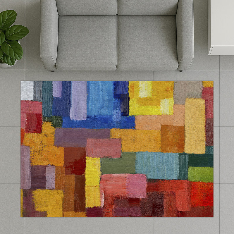 Geometric Area Rug, Rectangle 140 x 200 cm