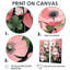 Minimalisme rose et vert coquelicots - Art mural traditionnel-299527097-299527101-299527095