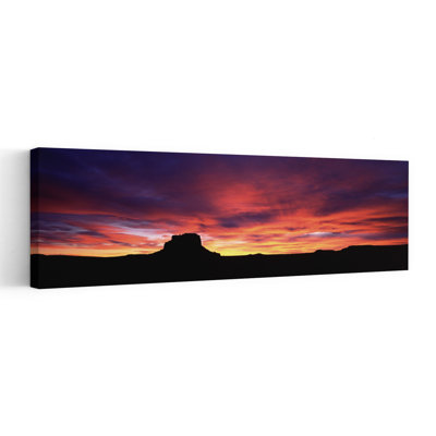 Buttes At Sunset, Chaco Culture National Historic Park, New Mexico, Usa Abstract Contemporary Architecture Landscape Wall Art