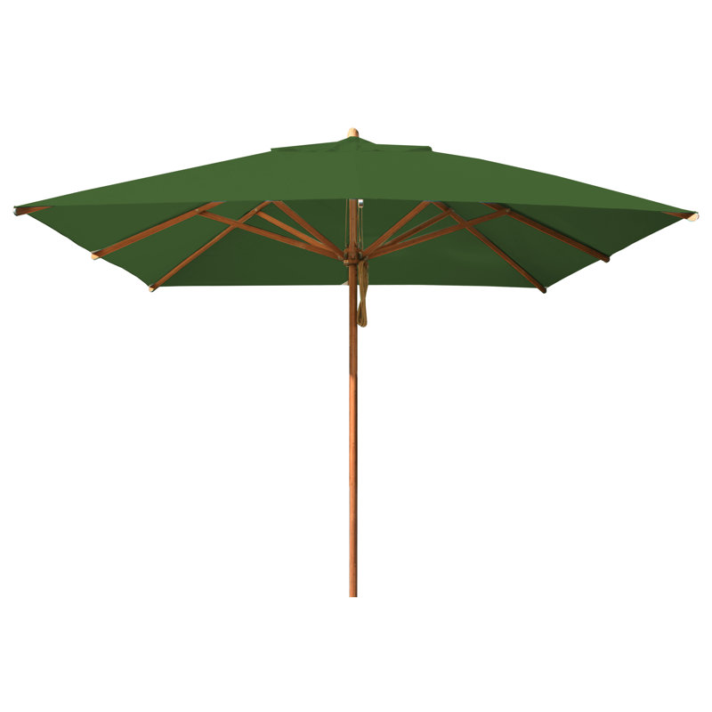Parasol de marché 11 pi Avery, Velours vert forêt, L 132 po x P 132 po