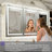 36 in. H Recessed/Surface Mount LED Medicine Cabinet with Mirror And GFCI Power-Off-121469754