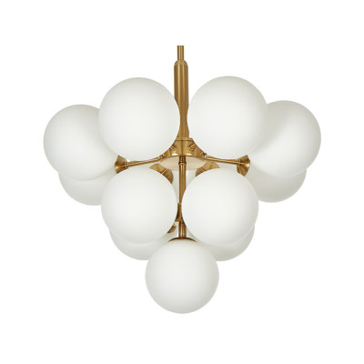 Hodgeman 13 - Light Brass/White Sputnik Pendant