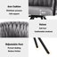 42cm H Velvet Upholstered Metal Upholstered Back Accent-92885285-92885281