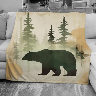Deden Bear Forest Throw Blanket