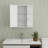 Bathroom Medicine Cabinet With Mirror, Wall Mounted Bathroom Cabinet With Mirror Door, 6 Open Shelves,3 Adjustable Shelves For Bathroom Living Room Laundry Bedroom-White