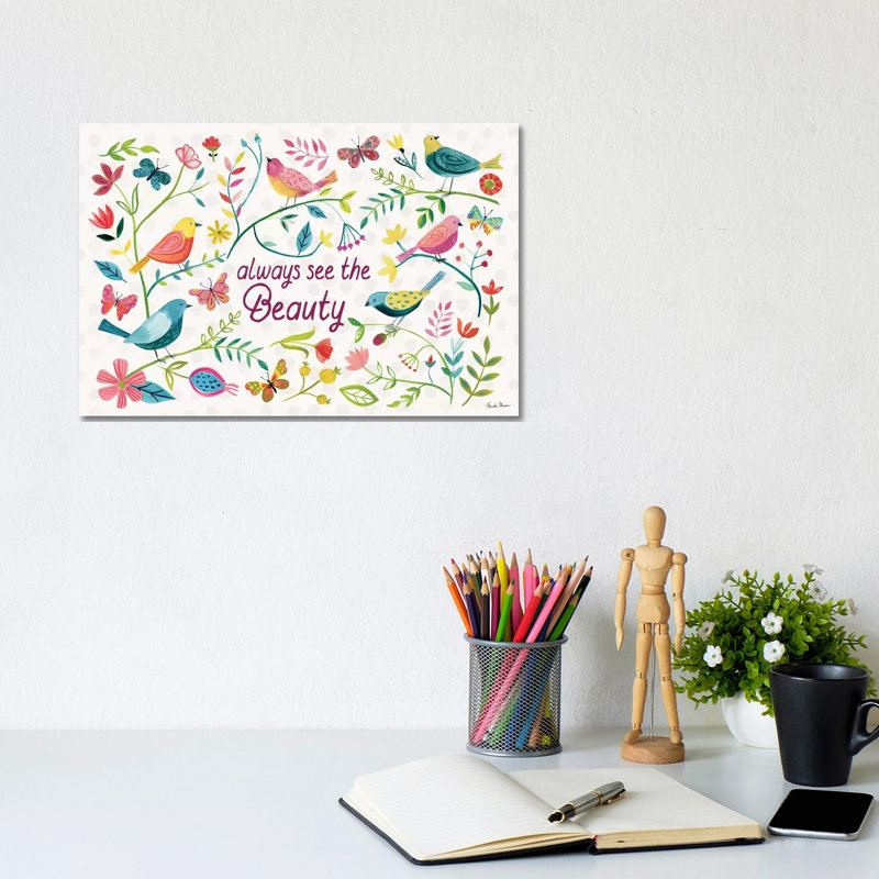 Budding Beauty I by Farida Zaman - Wrapped Canvas Gallery-Wrapped Canvas Giclée, 20.32 cm H x 30.48 cm W