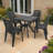 Turin Square Table with 4  Chairs Garden Set-36561870
