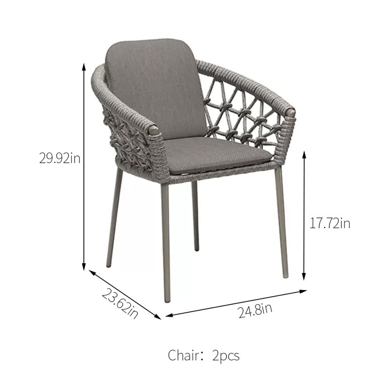 Chaise de salle à manger d'extérieur imperméable et à écran solaire