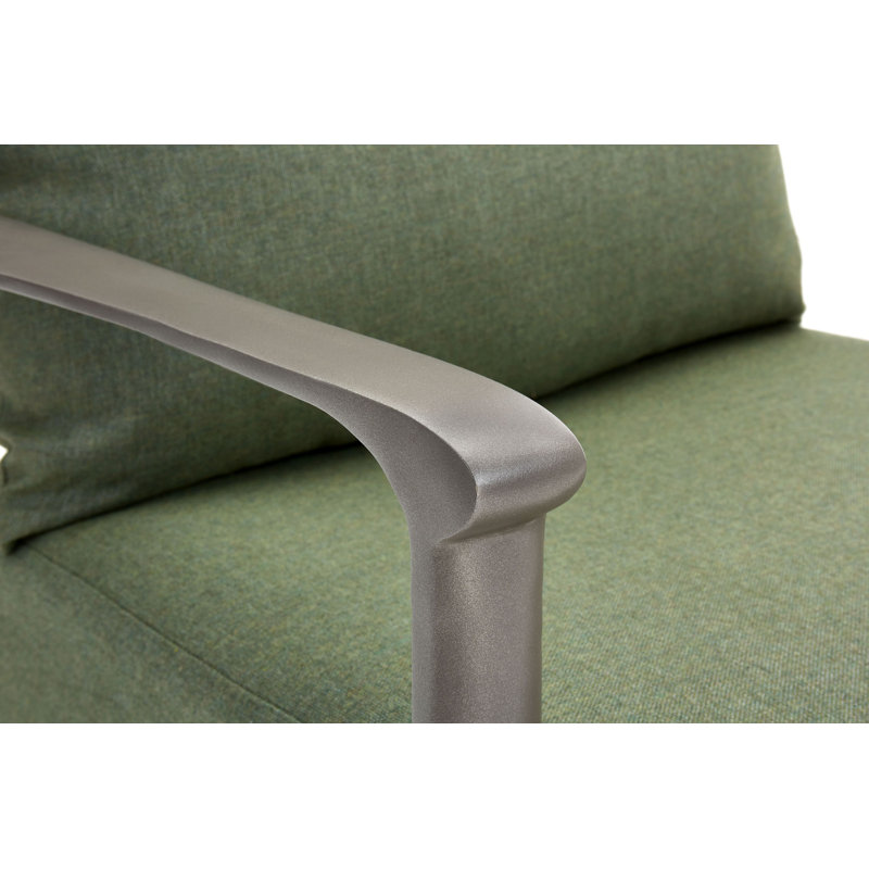 Outdoor Swivel Lounge Chair, Green, Brown