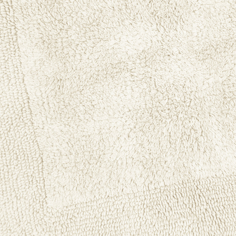 100% Cotton Bath Mat and Pedestal Mat Set, Cream