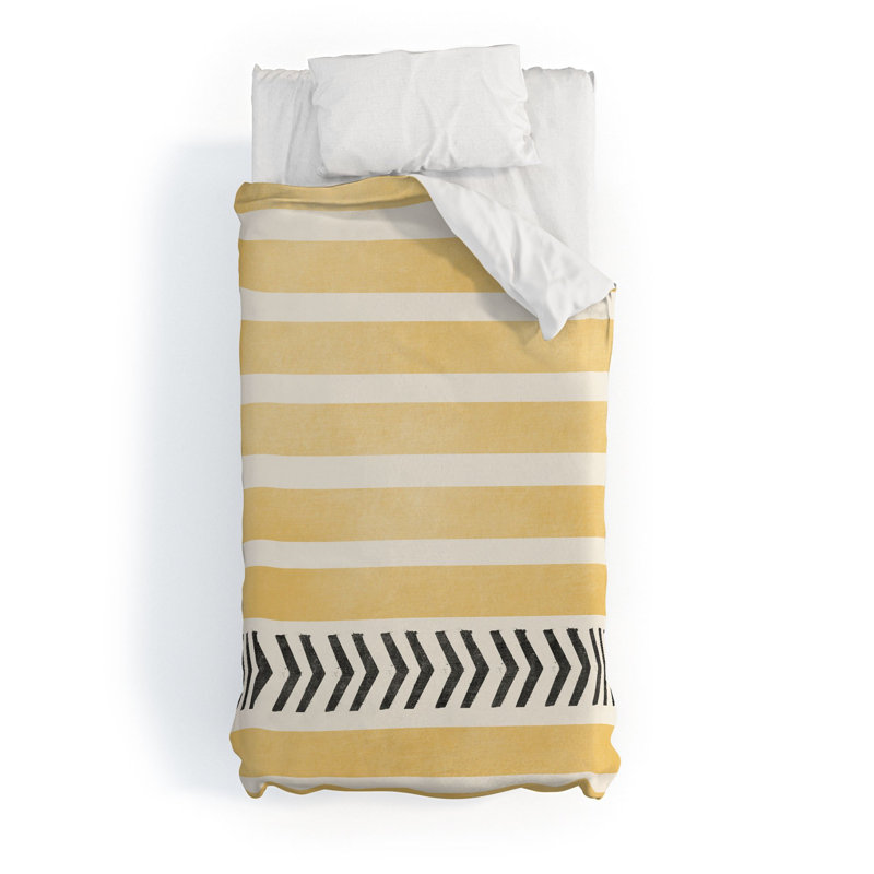 Allyson Johnson Polyester Striped Duvet Cover, Twin/Twin XL Duvet Cover + 1 Standard Sham