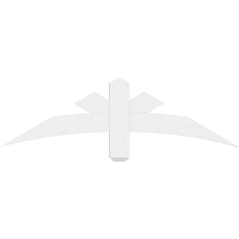 Support de pignon Alberta Alberta, H 14 po x l 48 po (pas: 7/12), P 2 po x F 4 po, PVC