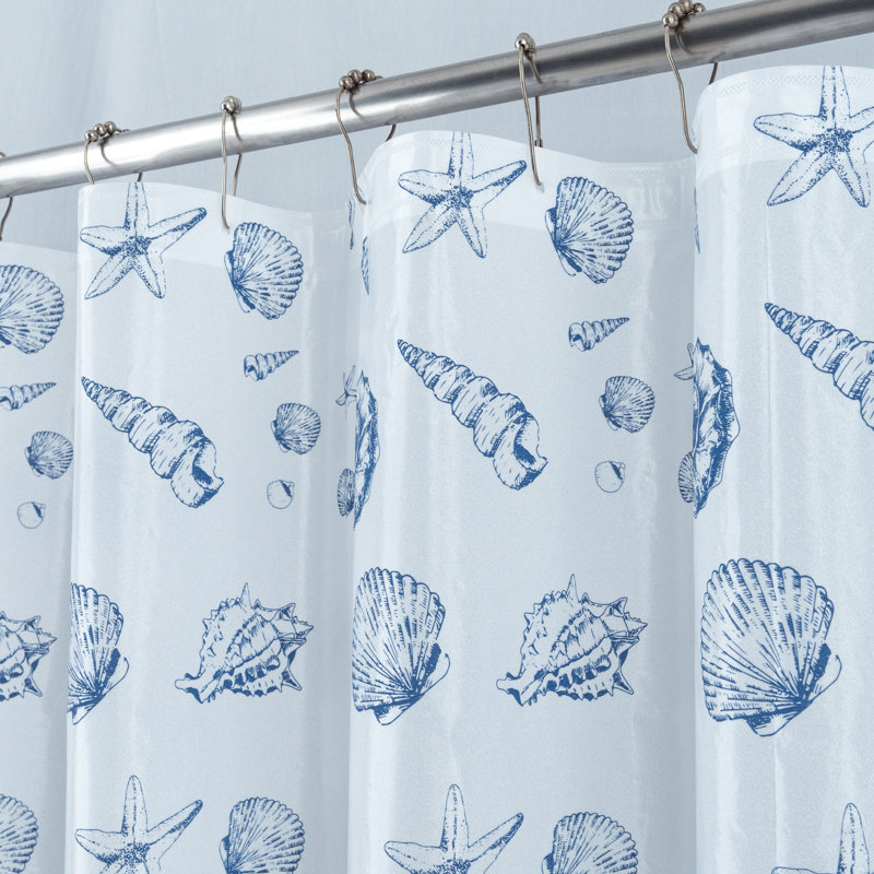 Rideau de douche imperméable Auke Peva, Bleu