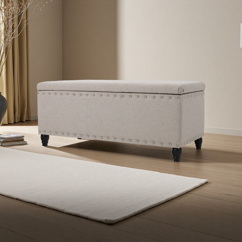 OTTOMAN DE RANGEMENT, Blé
