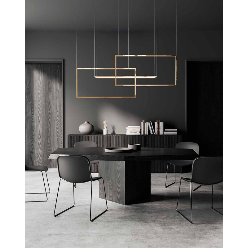 Eire Linear Pendant, Rose Copper