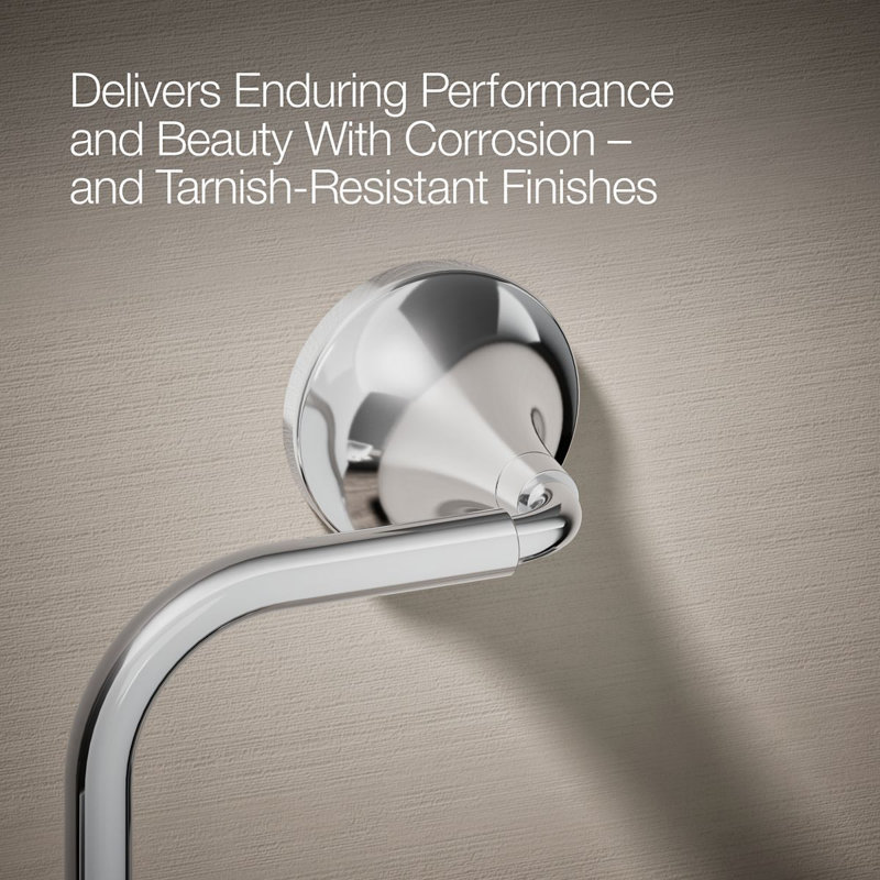 Tone Towel Ring, Polished Chrome