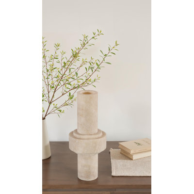 Vase en pierre, crème, grand