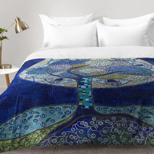 Ruby Door Modern & Contemporary Polyester Floral Comforter, King Comforter + 2 King Shams