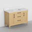 Ensemble de meuble-lavabo simple autoportant 48 po avec comptoir blanc Carrara, texture cannelée, entièrement assemblé-1489818497