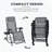Outsunny Set of 2 Zero Gravity Folding Rocking Chairs with Trays-108312856