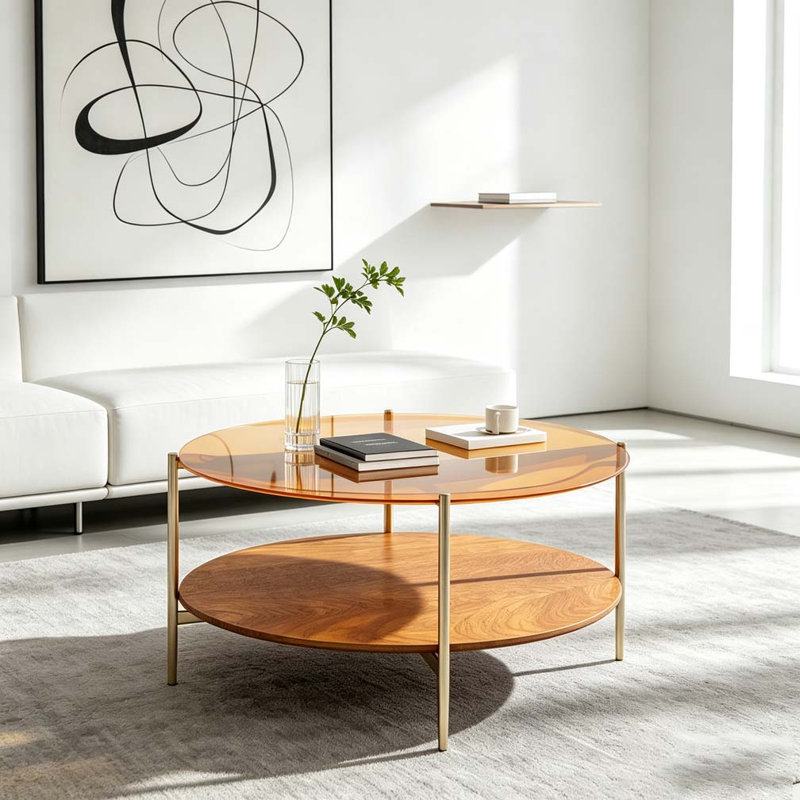 Table basse Modern, Doré