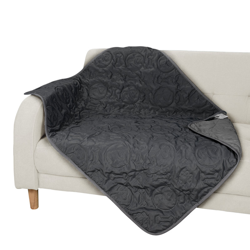 Small Black and Dark Gray Waterproof Outdoor Pet Blanket