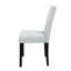Table de salle à manger noire et (4) chaises de salle à manger argentées