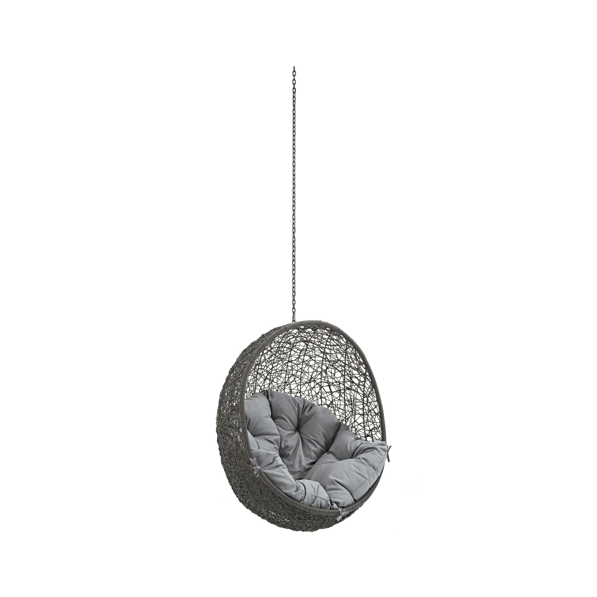 Modway Hide Outdoor Patio Swing Chair Without Stand, Gray
