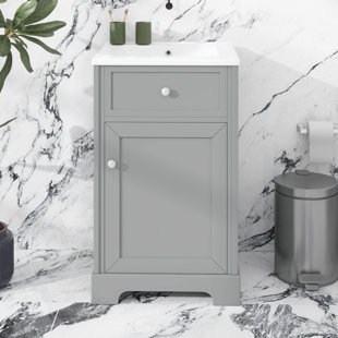 20" Bathroom Vanity With Sink 20 Inch Bathroom Vanity, Storage Rack And Adjustable Shelve