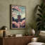 Pagoda Under Blossom Japandi - Wrapped Canvas-2128277504-2128277757