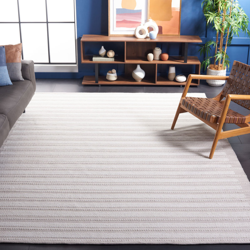 Tarazi Hand Woven Pet Striped Rug, Rectangle 8' x 10'