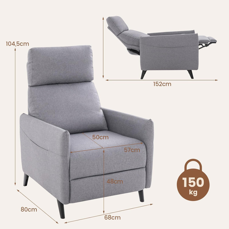 Meaghan 68cm Wide Zero Gravity Recliner
