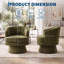 Fauteuil d'appoint pivotant en tonneau avec rembourrage moelleux et coussin lombaire à 360 °-365847353