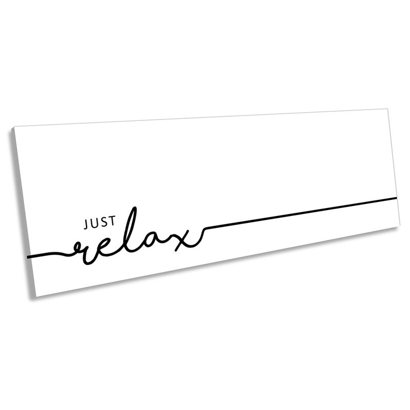 Just Relax Typography - Wrapped Canvas Panoramic Print, 30.48cm H x 91.44cm W