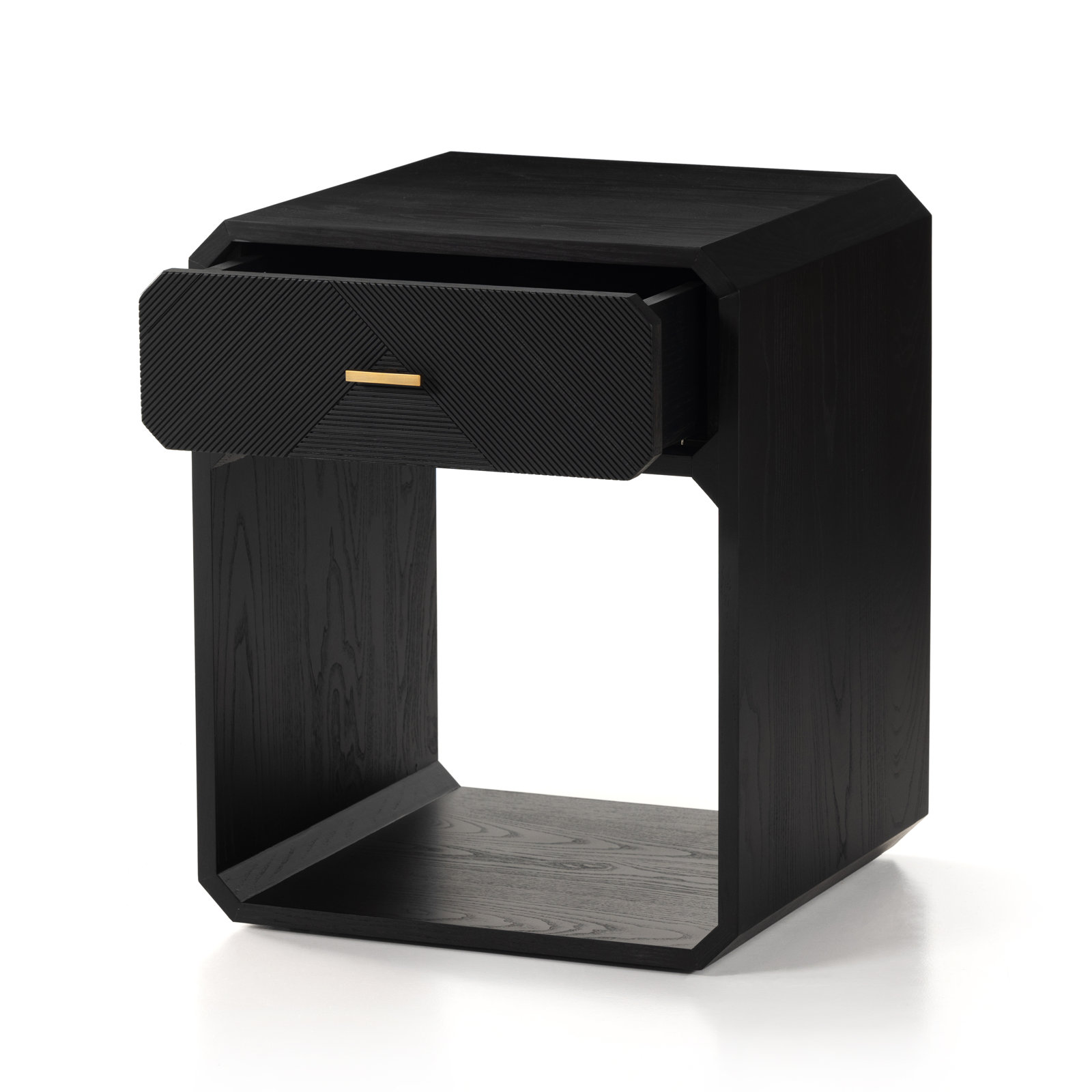 Harris Nightstand, Black Ash