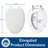 Elongated Toilet Seat, Wood, White, Easy to Install, 1500EC(1500EC 000)-54453449
