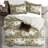 Greenwood Ivory/Red Linen Duvet Cover Set-64097706