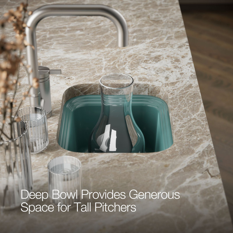 Northland™ 15" L x 12.38" W Undermount Kitchen Sink, Teal