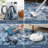 Washable Abstract Area Rugs Stain-Resistant Low Pile-127123436-118330184