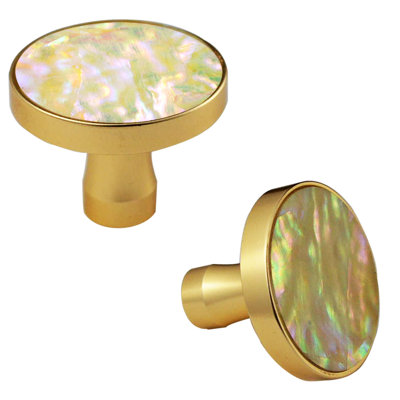 Paquet de 5 boutons de porte d'armoire en nacre naturelle