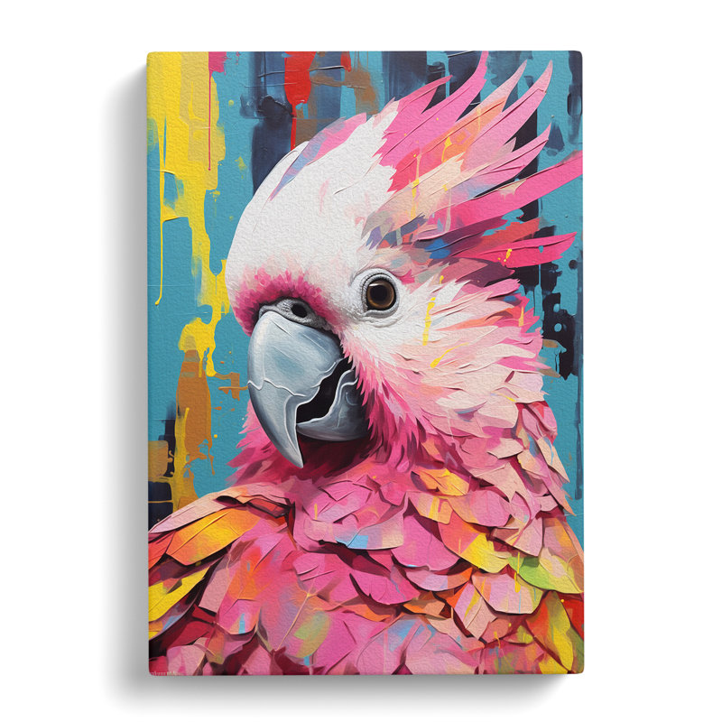 Cockatoo Pop - Wrapped Canvas Print, 76cm H x 50cm W x 3cm D
