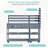 4-Piece Outdoor Rolling Kitchen Island with Sink w/Faucet, Solid Wood Grill Table with Storage Cabinets, Drawers, Stainless Table Top and Movable Shelves for Garden-129230212
