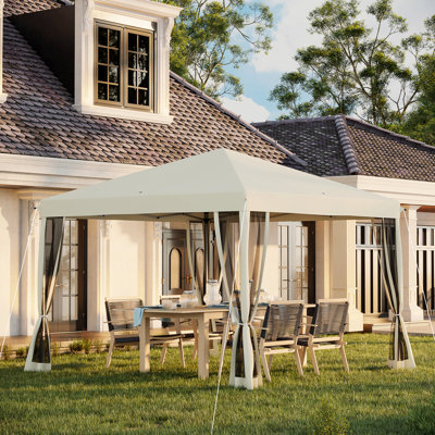 10 'X Pop Up Avec filet. Hauteur réglable pour les espaces extérieurs. Grand jardin, patio. Convient à 10 personnes. Assemblage et démontage faciles. Couvercle bloquant avec filet réglable