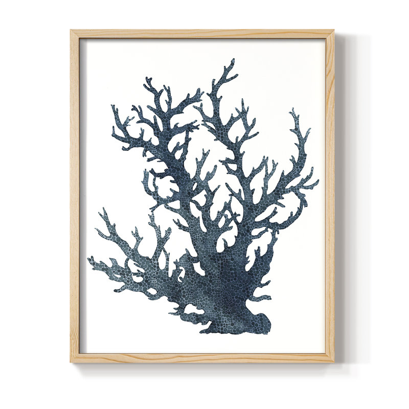 Coral Souvenirs IV, reproduction encadrée - bois massif, H 11 po x l 9 po