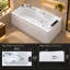Baignoire de trempage rectangulaire en acrylique blanche 67 po x 34 po avec tablier à 2 côtés