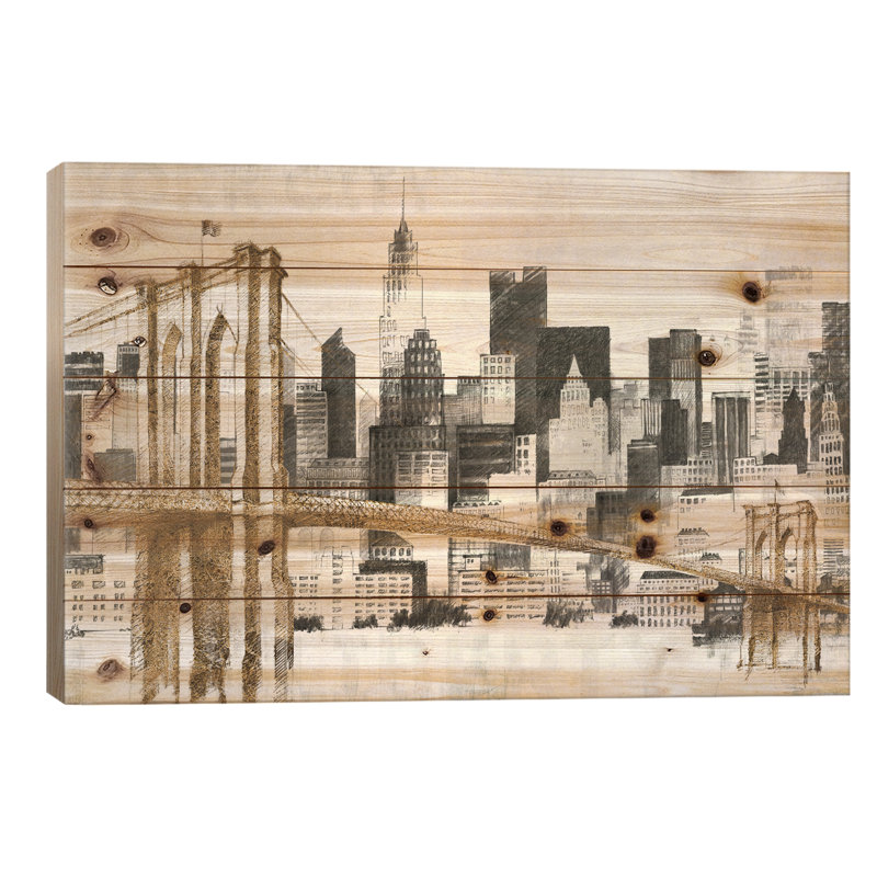 New York Skyline I, L 26 po x H 18 po