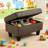 Athiste Upholstered Flannel Storage Ottoman, Multi-Function Tufted Footrest Bench-1713863433